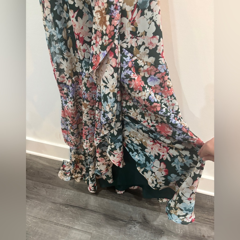 Lulu’s Floral Ruffle Maxi Dress - Picture 4 of 7